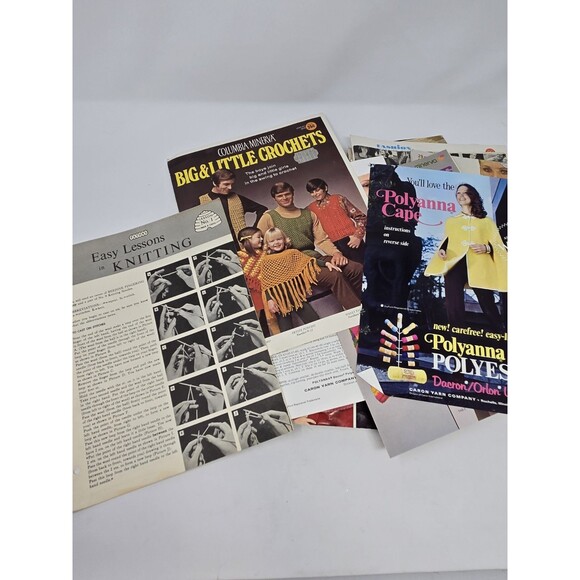 VINTAGE KNITTING CROCHET PAMPHLETS INSTRUCTIONS PATTERNS DESIGN BOOK LOT 70S 80S - Picture 6 of 14